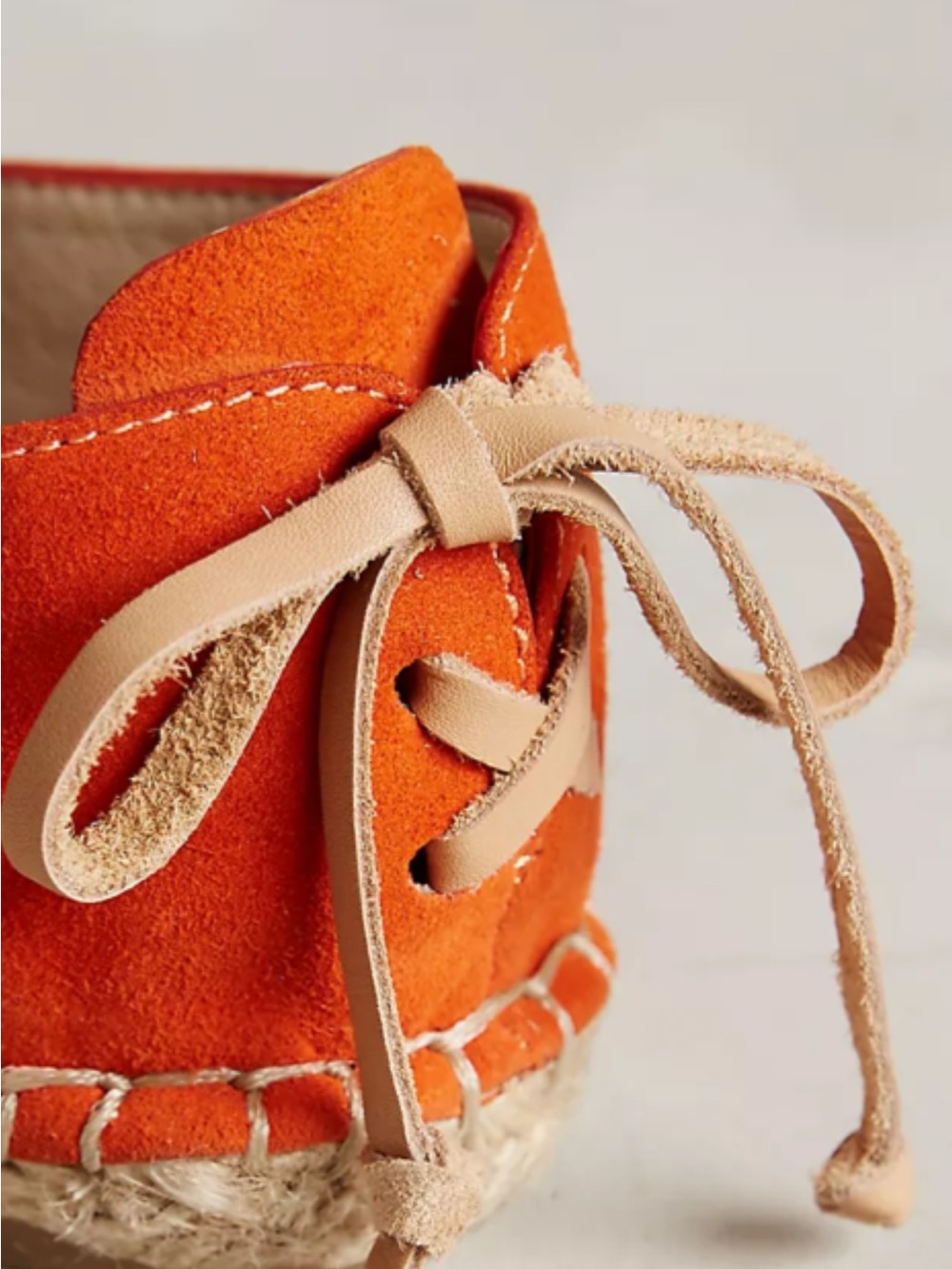 House of Harlow Burnt Orange Suede Slip-On Espadrilles - Picture 4 of 10